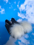 BLACK & WHITE vegan slippers