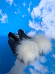 BLACK & WHITE vegan slippers