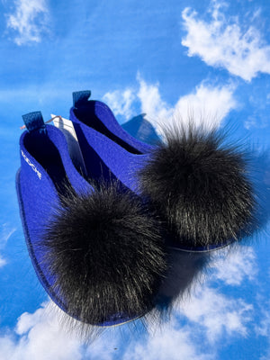 BLUE BLACK slippers