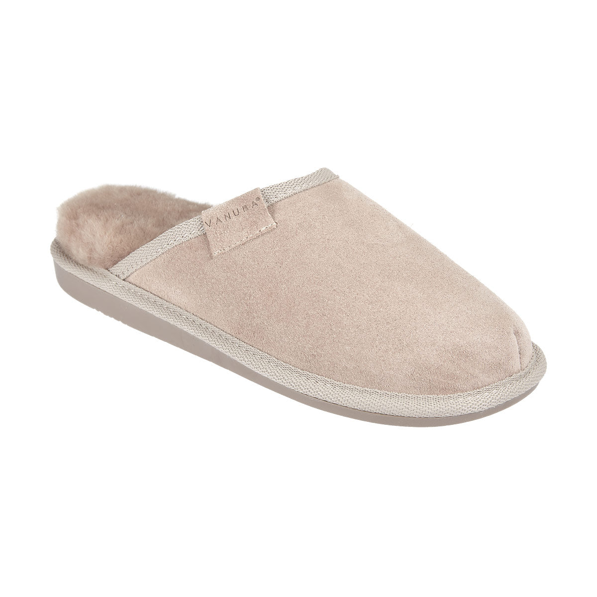 SOAY Men's beige sheep slippers