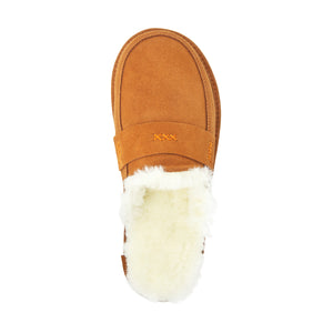 ABBY NOUGAT-WHITE women's sheepskin slippers