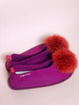 PINK RED POMPOM Slippers