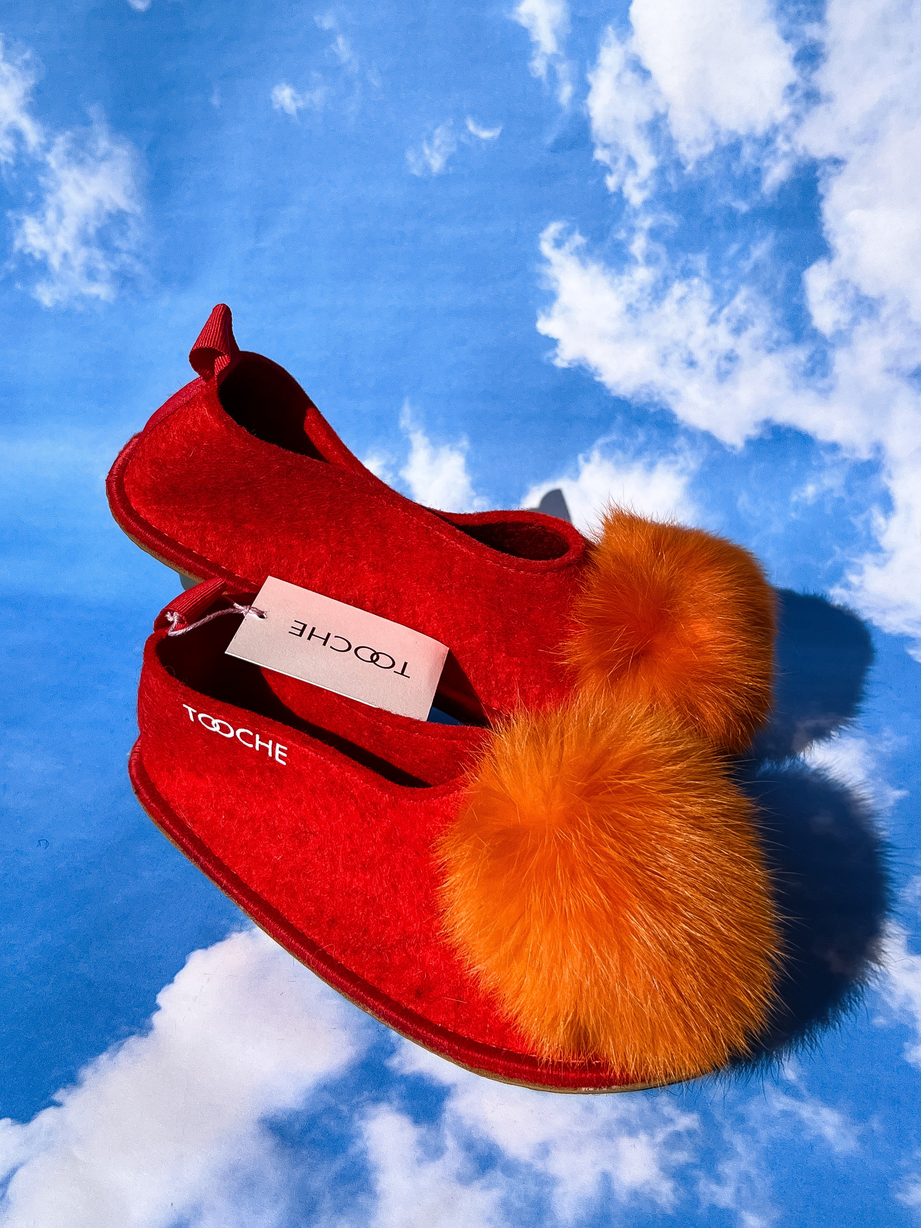 RED ORANGE slippers