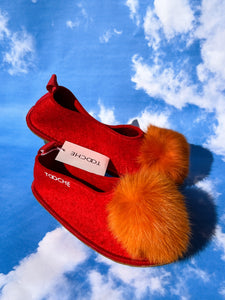 RED ORANGE slippers
