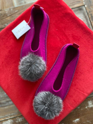 FUCHSIA GRAY slippers