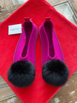 FUCHSIA BLACK slippers