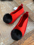 CRANBERRY BLACK slippers