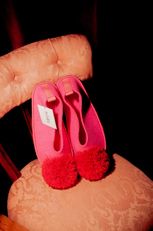 RED & PINK vegan slippers